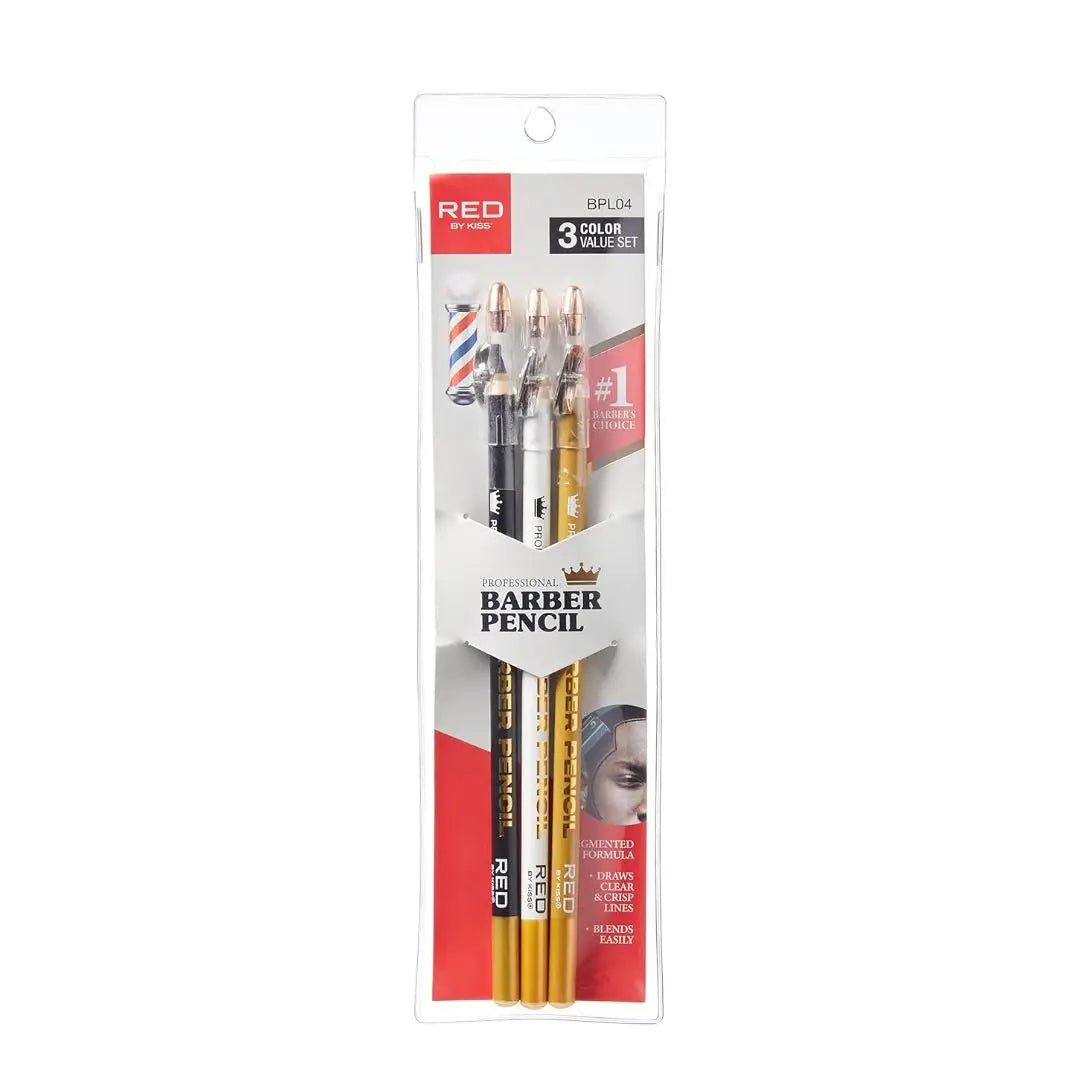 Barber Pencil Set 3PCS by Red by Kiss  – Precision Hair & Beard Outlining