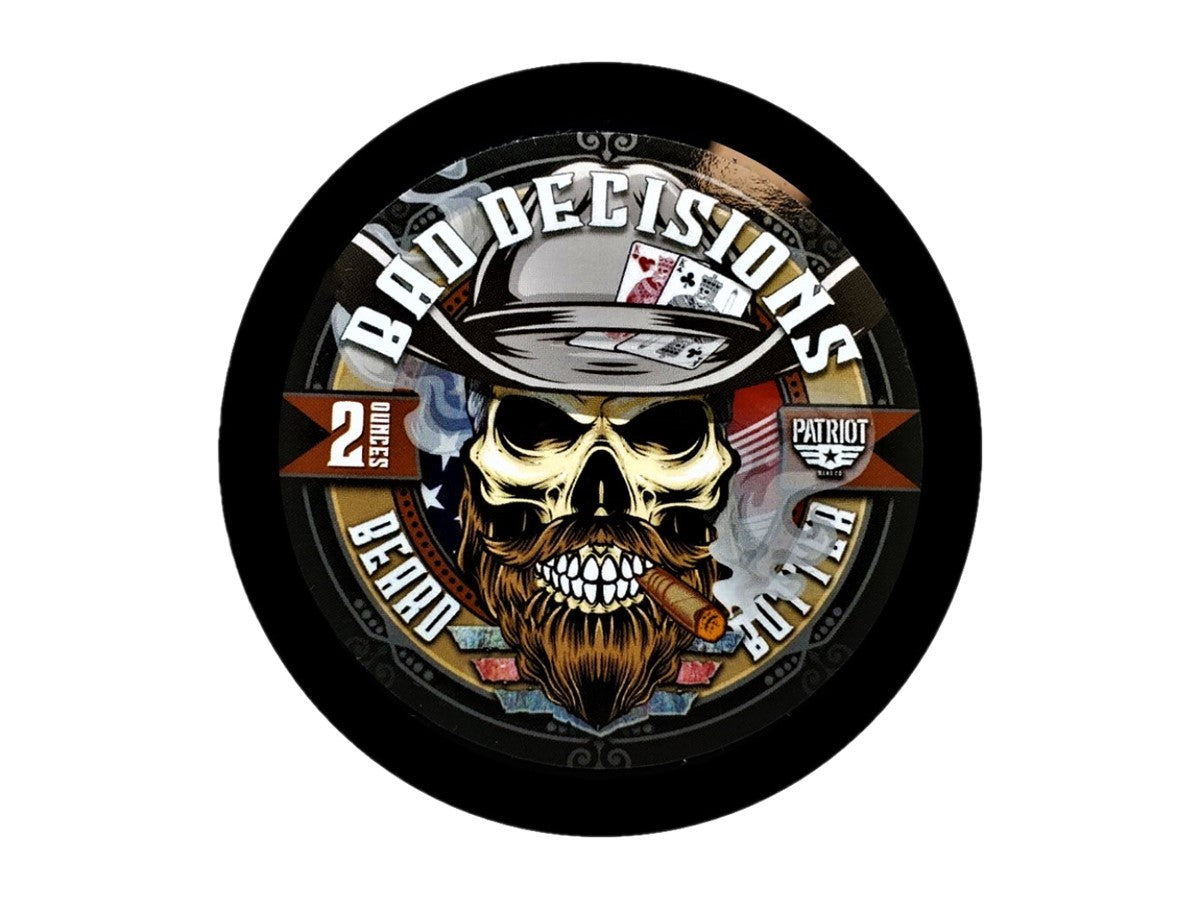 Bad Decisions Beard Butter Whiskey and Bourbon Patriot And Company