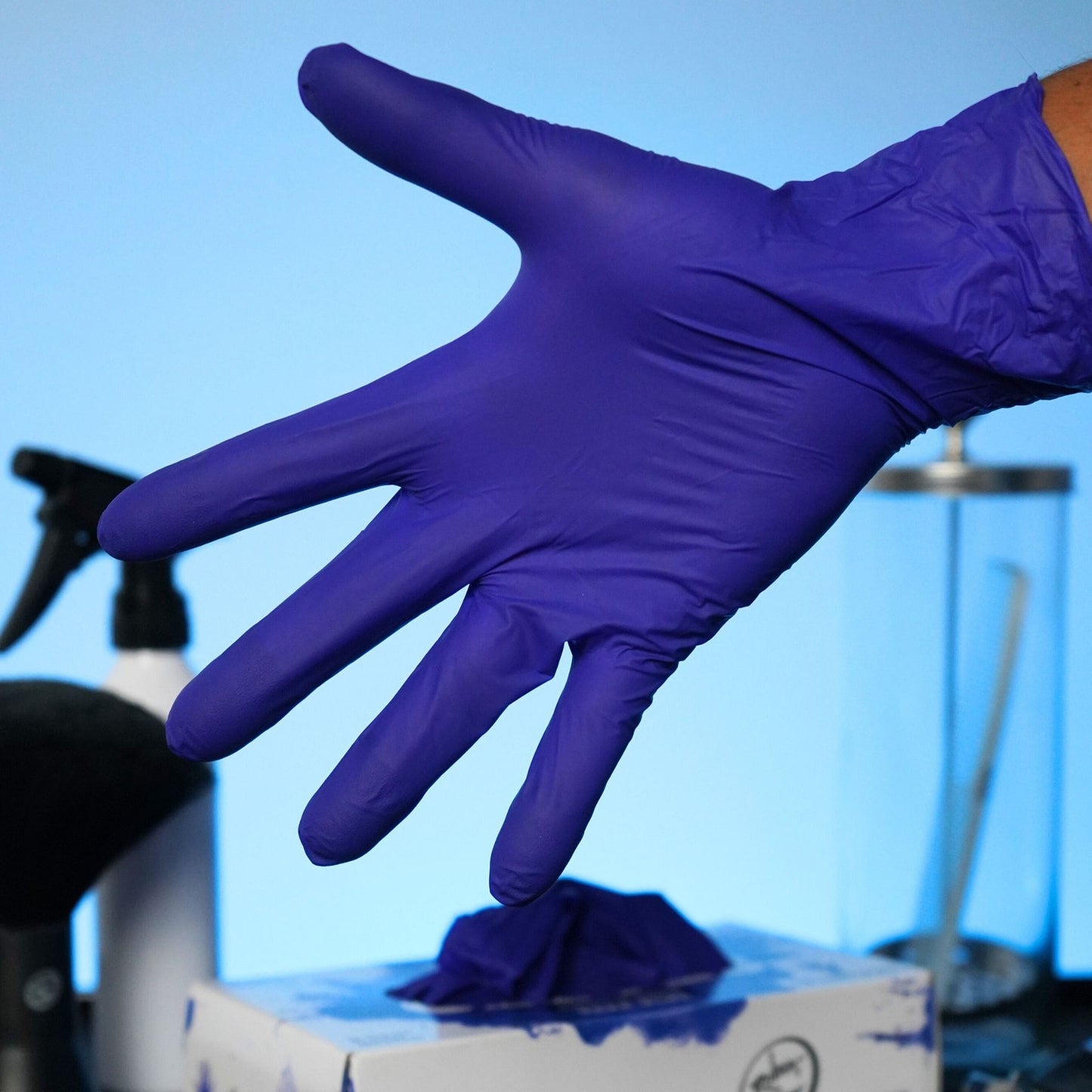 ROLDA LATEX-FREE NITRILE GLOVE - DARK BLUE