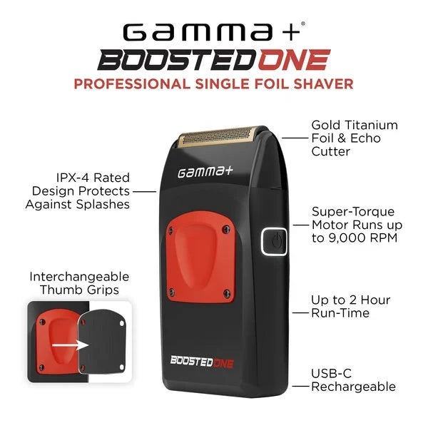 GAMMA+ BOOSTED ONE SHAVER (#GP540B) N.O.S. Barber Supply
