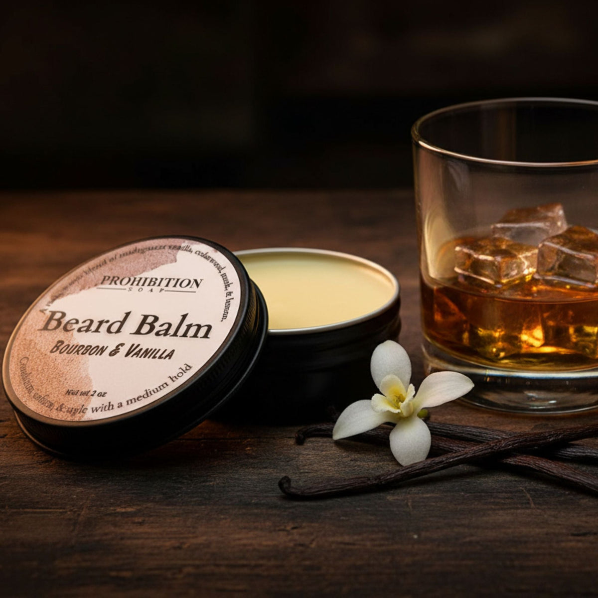 Bourbon & Vanilla Beard Balm Prohibition Soap