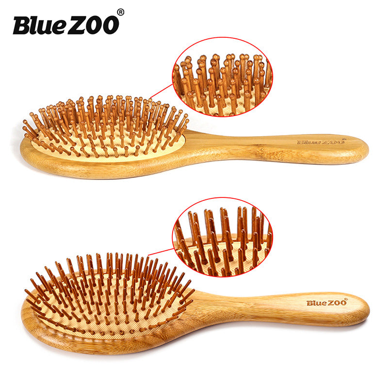 Pointed BlueZOO Massage Air Cushion Airbag Comb Bamboo Bristle Needle Comb Hairdressing Wood Comb RANOVA USA