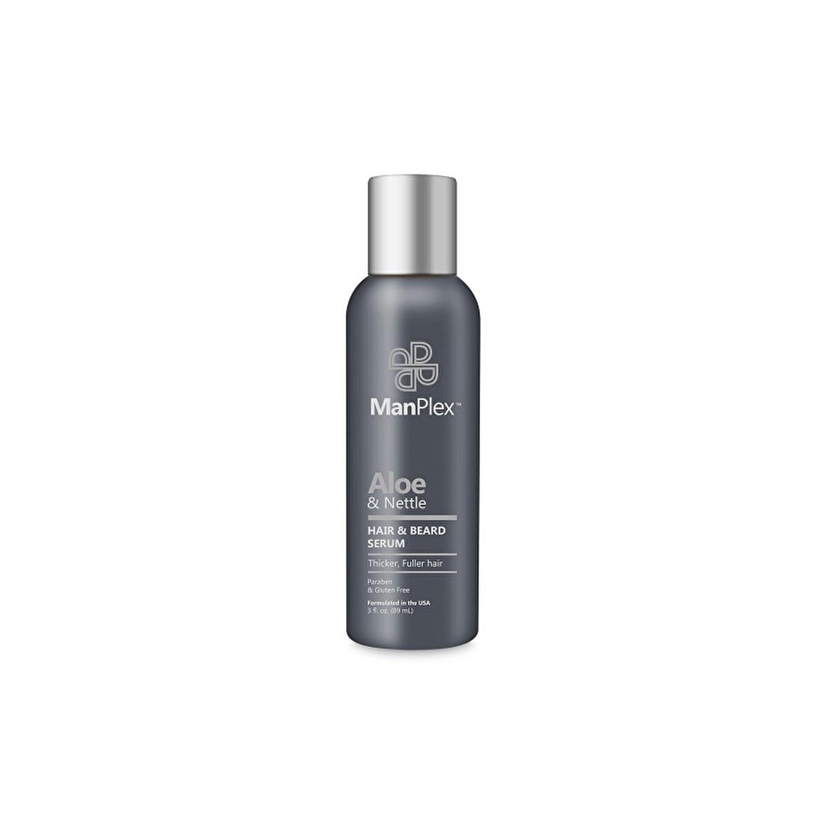 Man Plex Men's Hair and Beard Serum - 3.01 fl oz, Natural Ingredients for Softness and Nourishment Beauty Care Bag