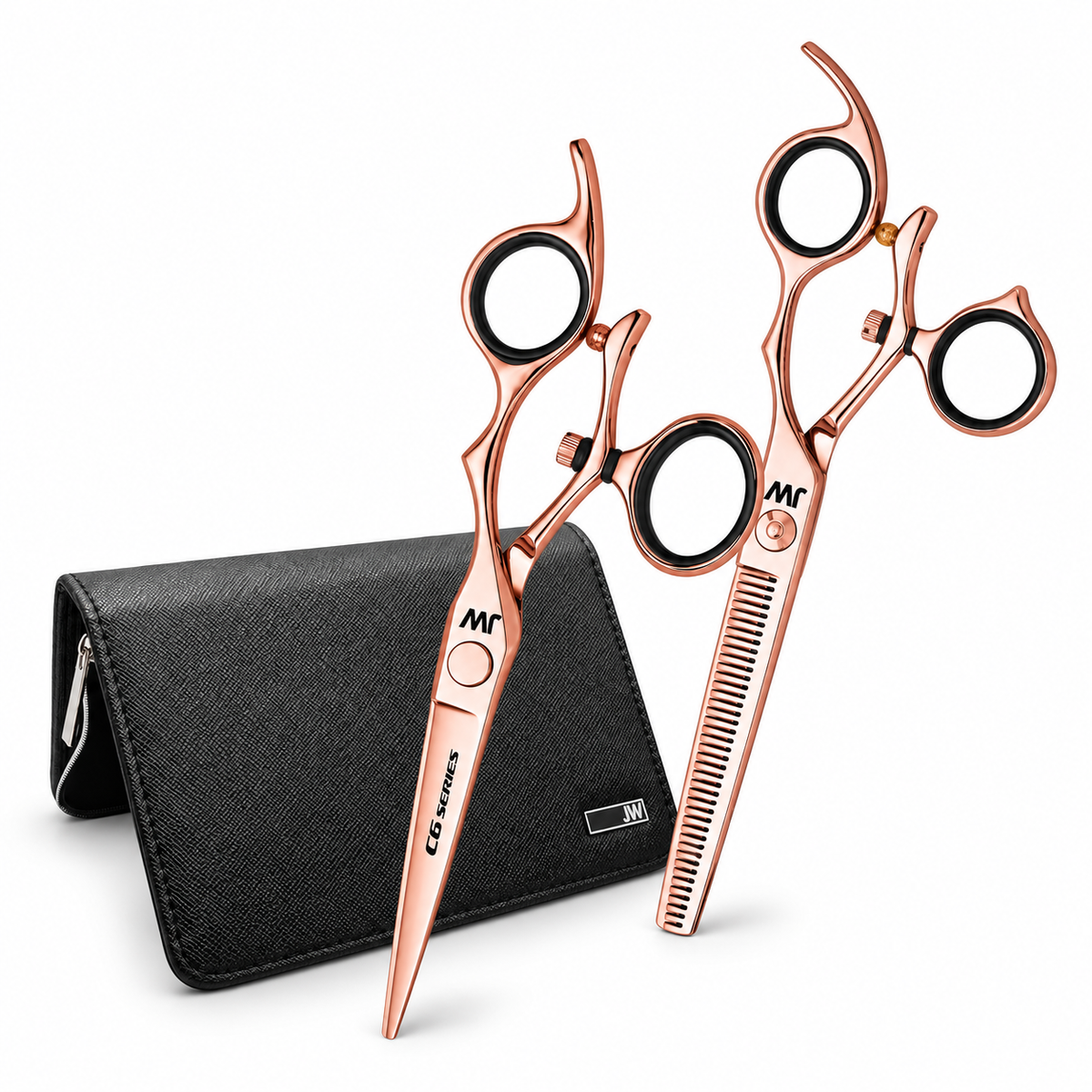 JW Swivel C6 Rose Gold Matching Shear & Thinner Tricut.com