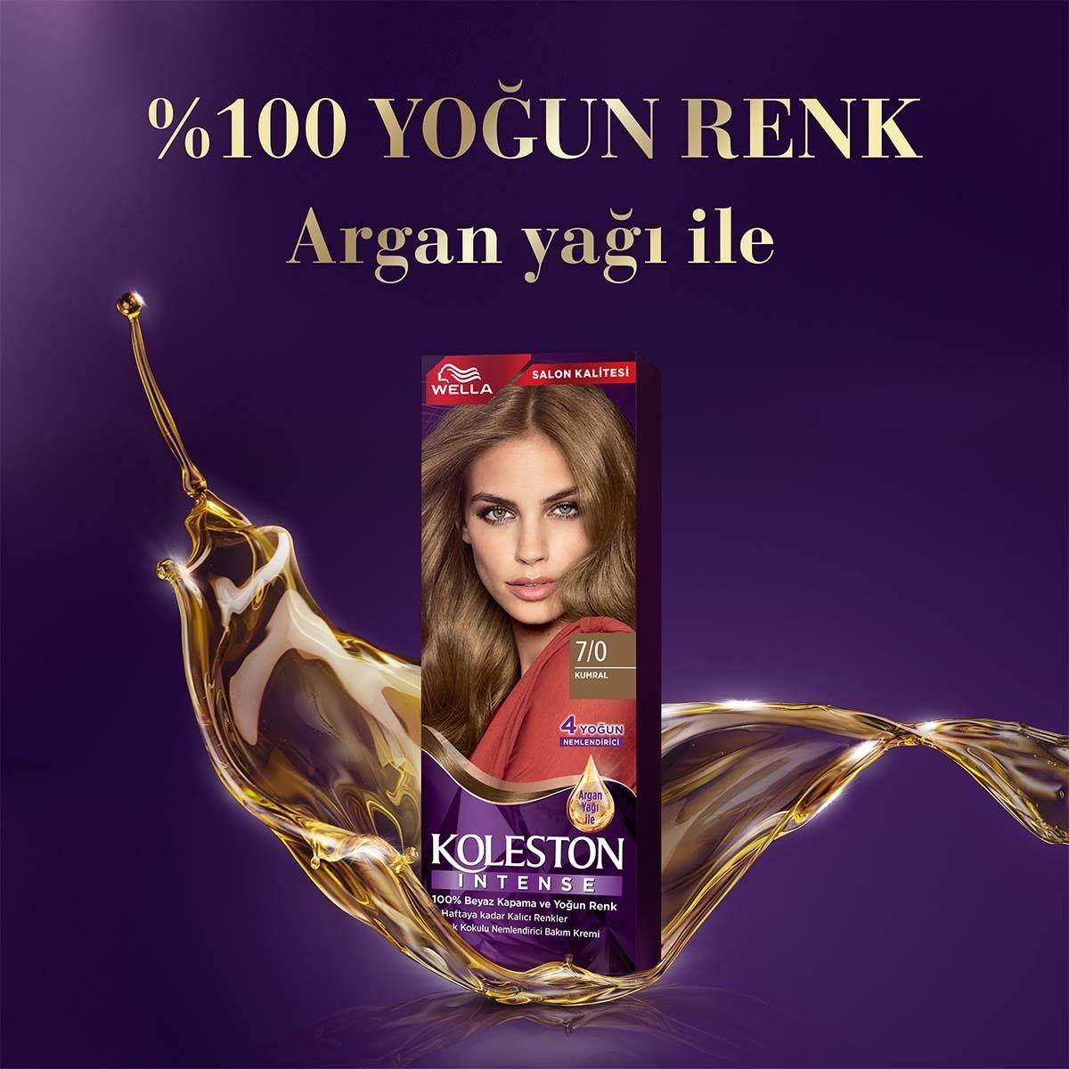 Wella Koleston Kumral Hair Dye: 100% Grey Coverage, Long Lasting Permanent Brown Hair Color with Argan Oil - At-Home Hair Color Kit Beauty Care Bag