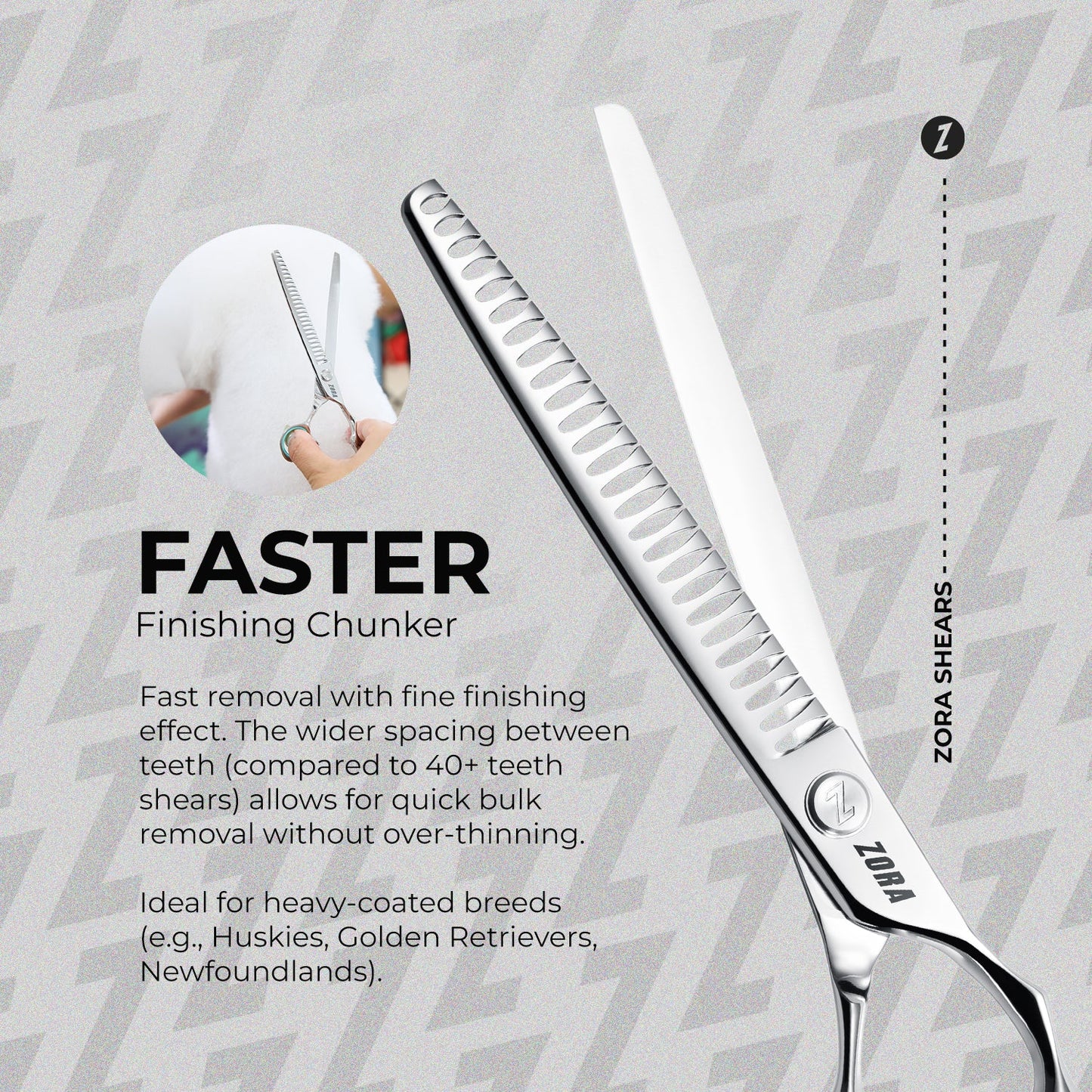 Zora Pet Grooming Chunker Shear - Model A-7526