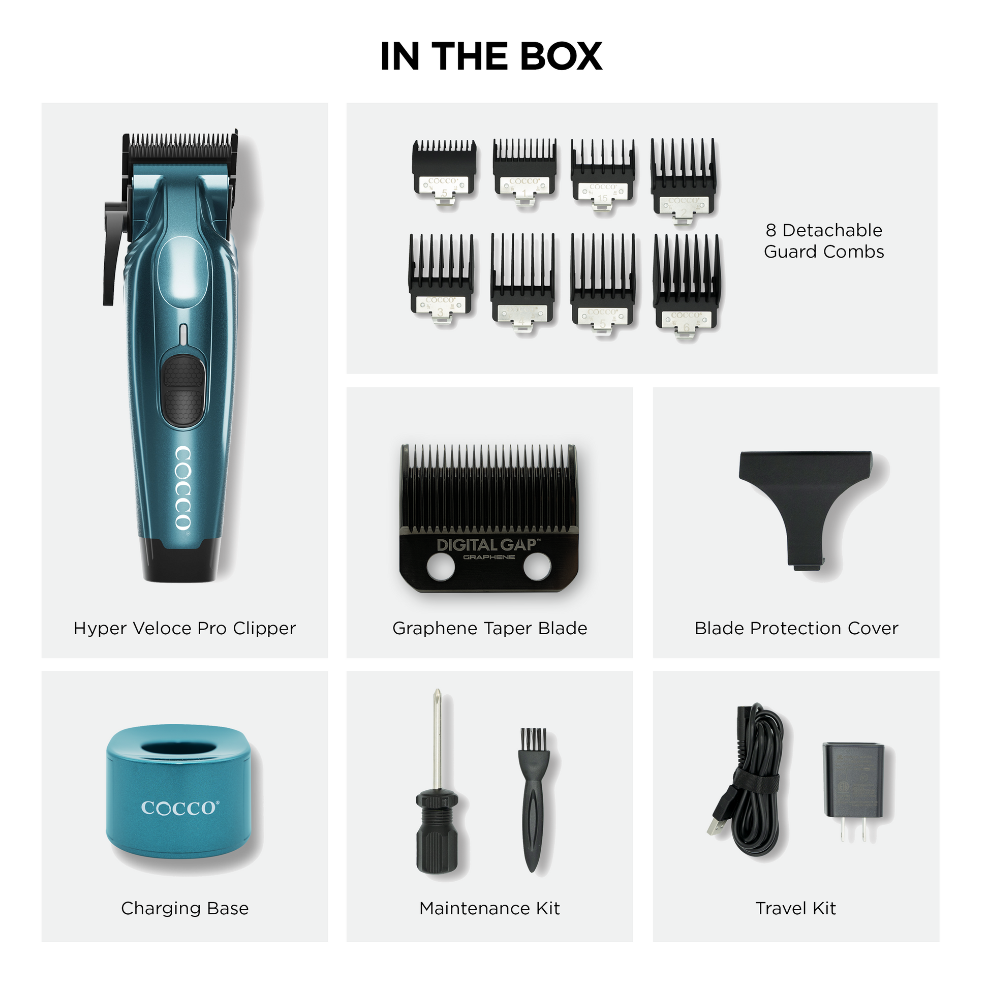 COCCO® Hyper Veloce Pro Clipper (Dark Teal) Cocco Hair Professional
