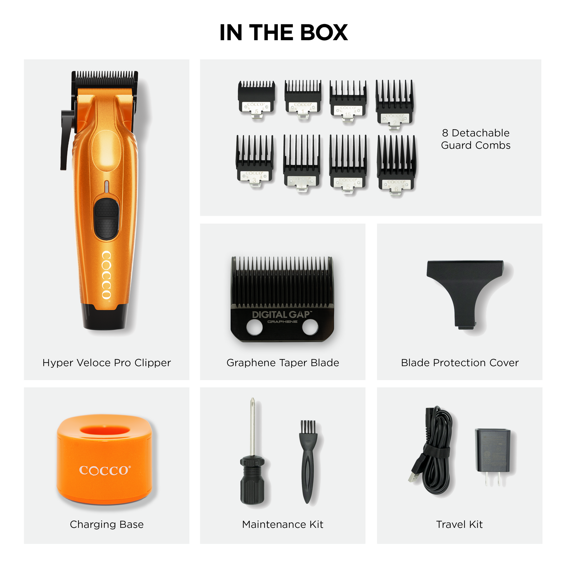 COCCO® Hyper Veloce Pro Clipper (Orange) Cocco Hair Professional
