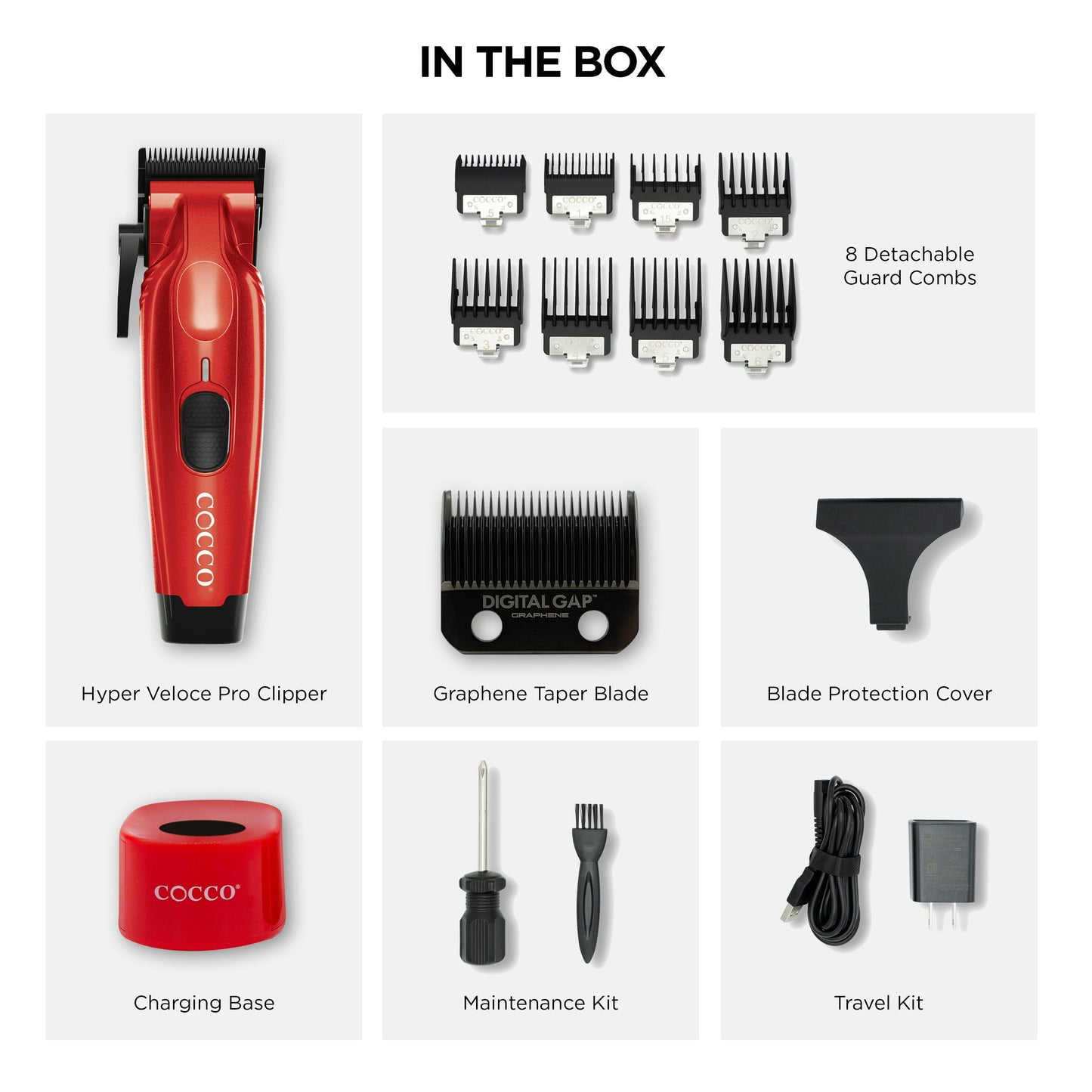 COCCO® Hyper Veloce Pro Clipper (Red) Cocco Hair Professional