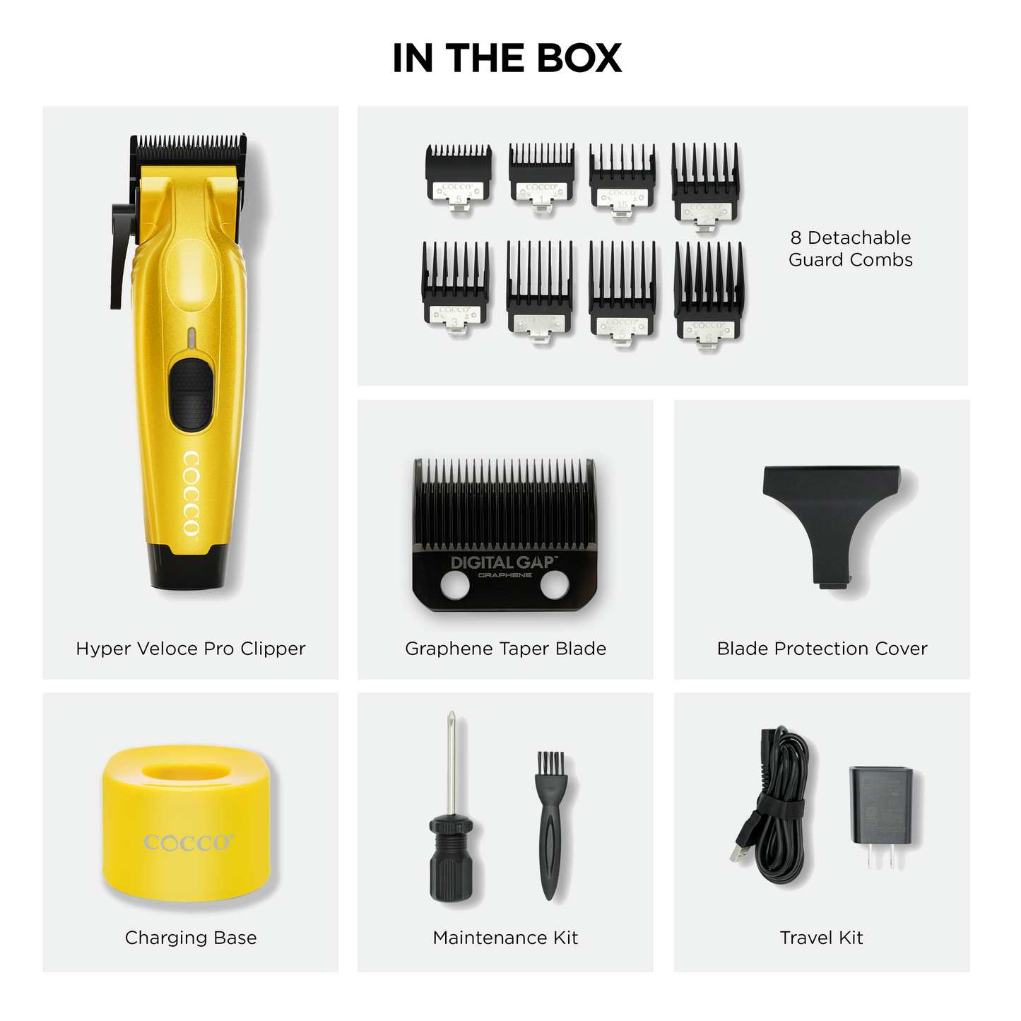 COCCO® Hyper Veloce Pro Clipper (Yellow) Cocco Hair Professional