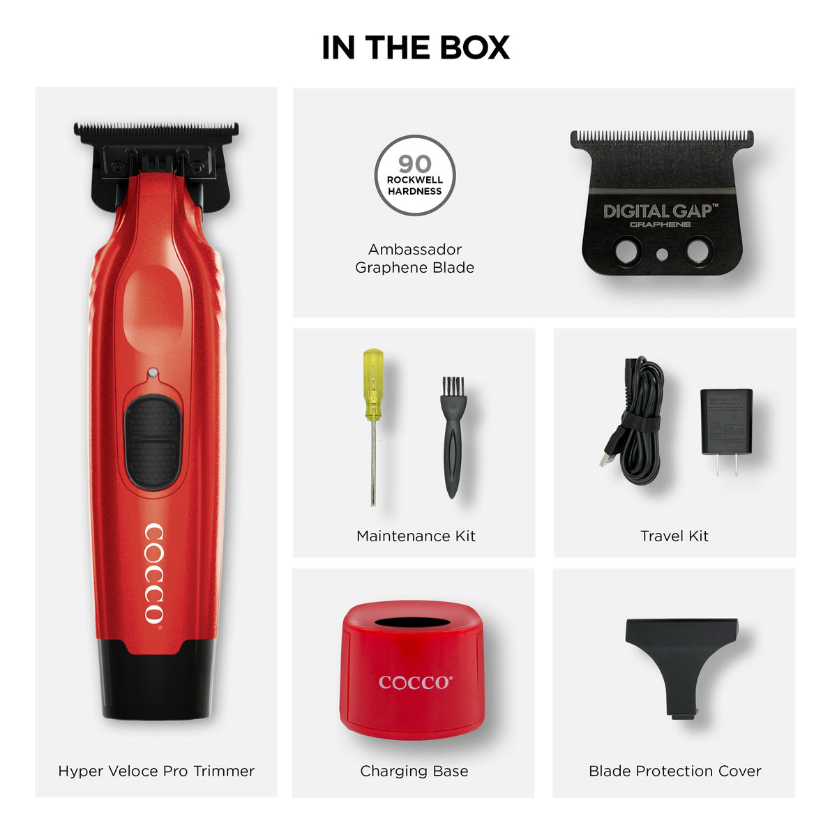 COCCO® Hyper Veloce Pro Trimmer (Red) Cocco Hair Professional