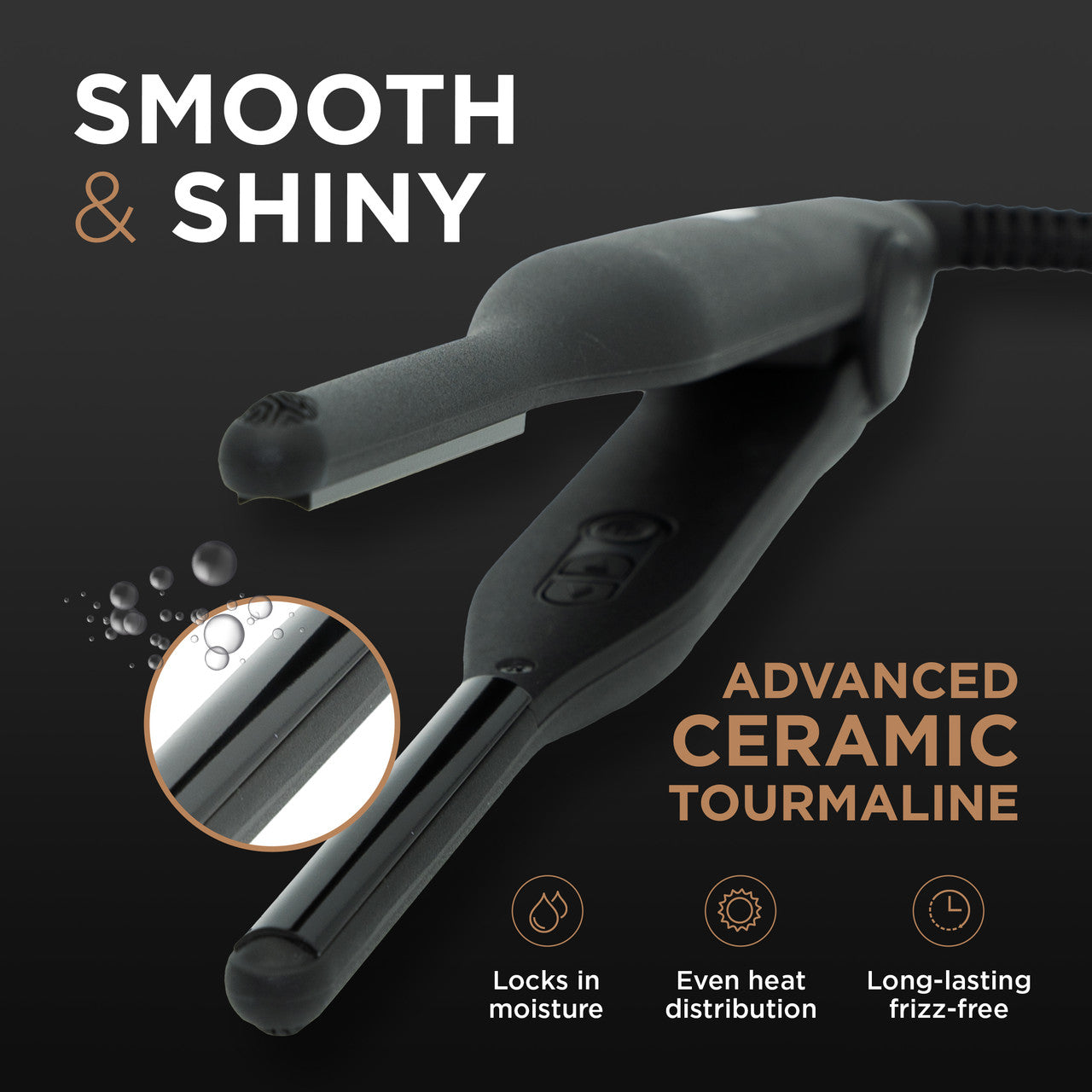 COCCO® Stiletto 3/10" Domed Flat Iron Cocco Hair Professional