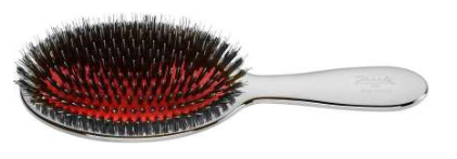 Janeke Pneumatic Hair Brush – Boar Bristle & Nylon Pin Detangling Brush (Chrome & Gold) KOH-I-NOOR Beauty USA