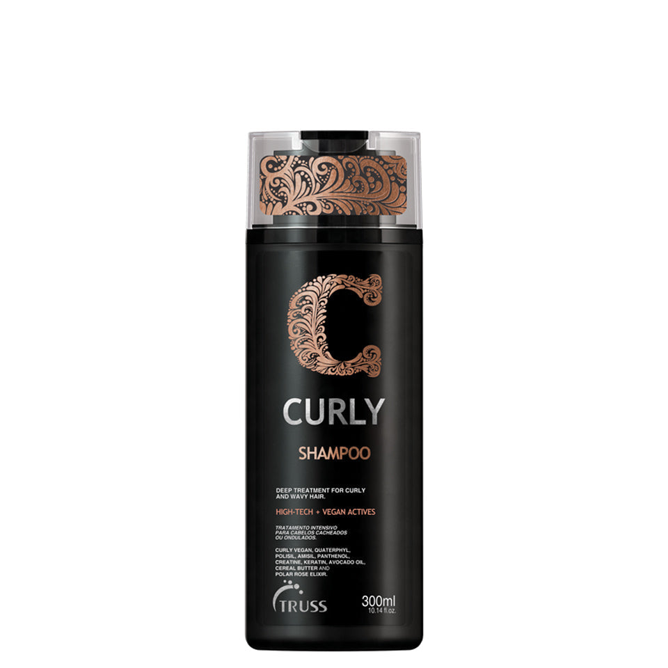 Truss Curly Shampoo – Defining Cleanser for Frizz-Free Curls & Waves, 10.14 fl oz (300ml) VIP Extensions