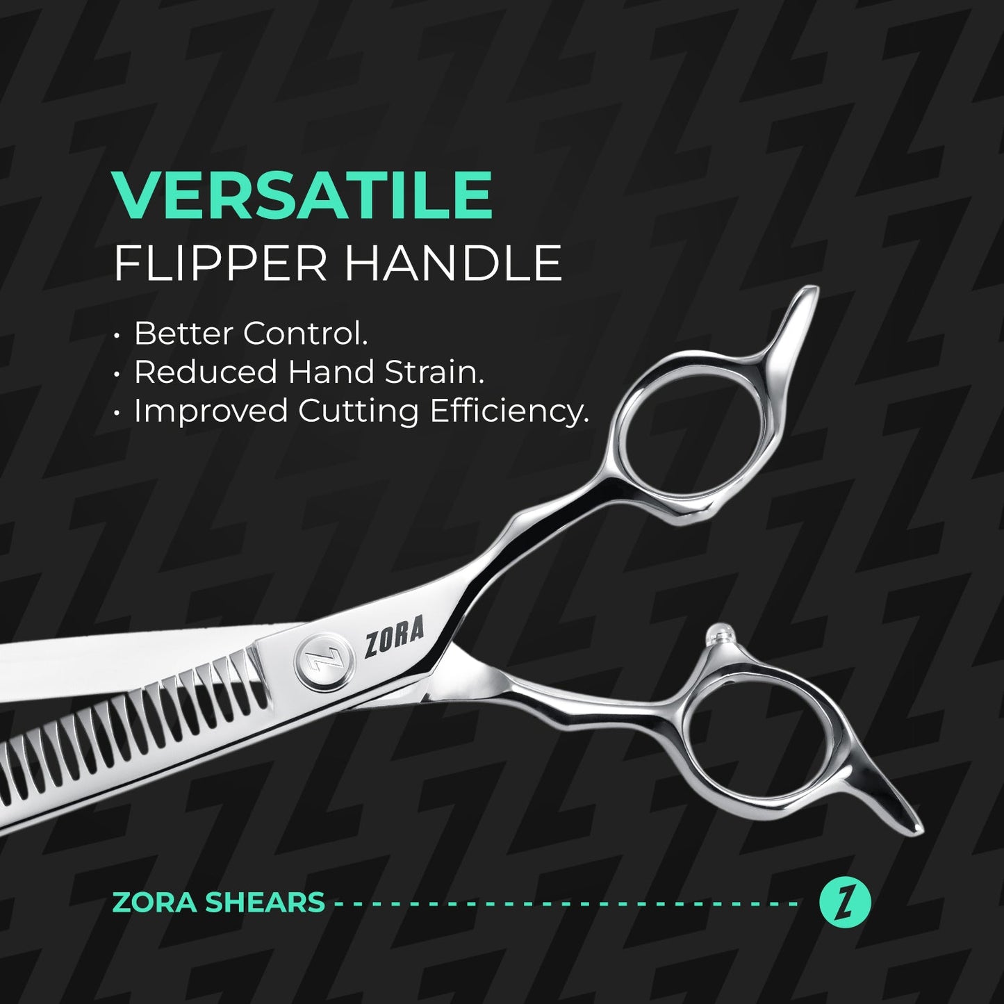 Zora Pet Grooming Curved Blender Shear - Model A-7533C