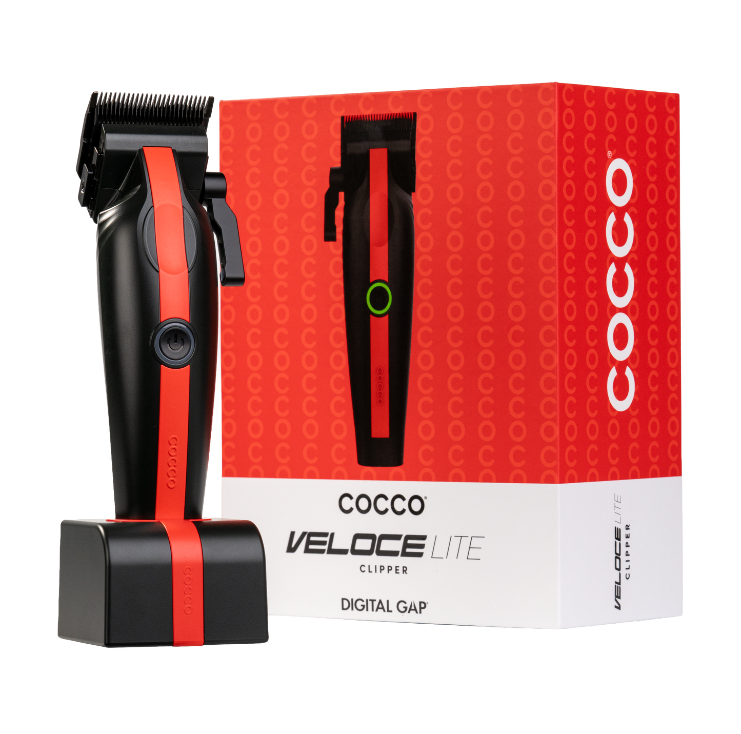 COCCO® Veloce Lite Clipper (Black/Red Stripe) Cocco Hair Professional