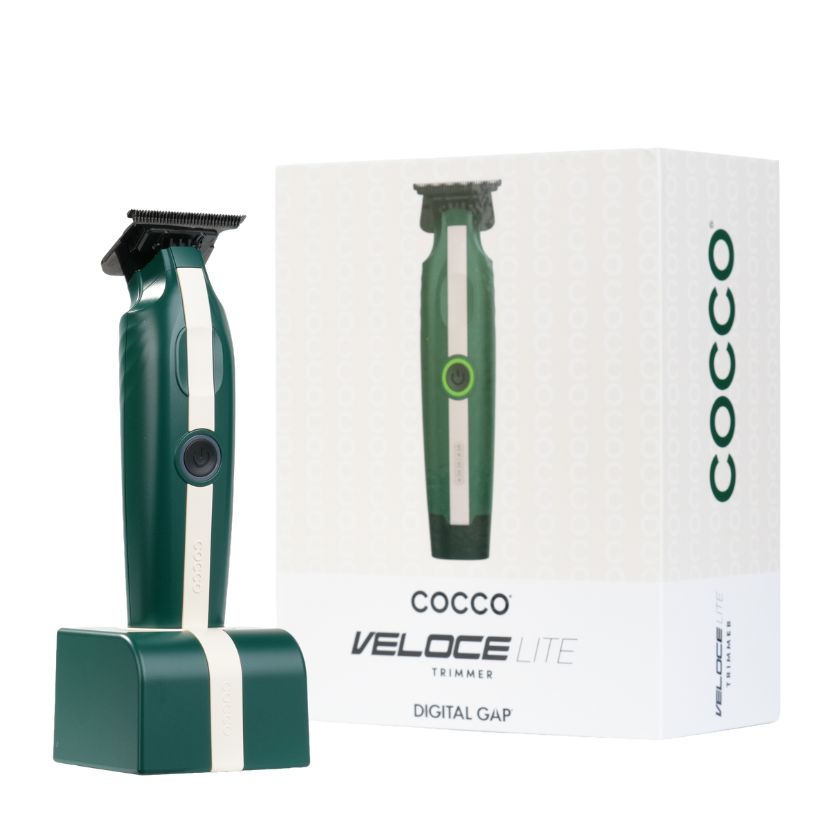 COCCO® Veloce Lite Trimmer (Green/White Stripe) Cocco Hair Professional