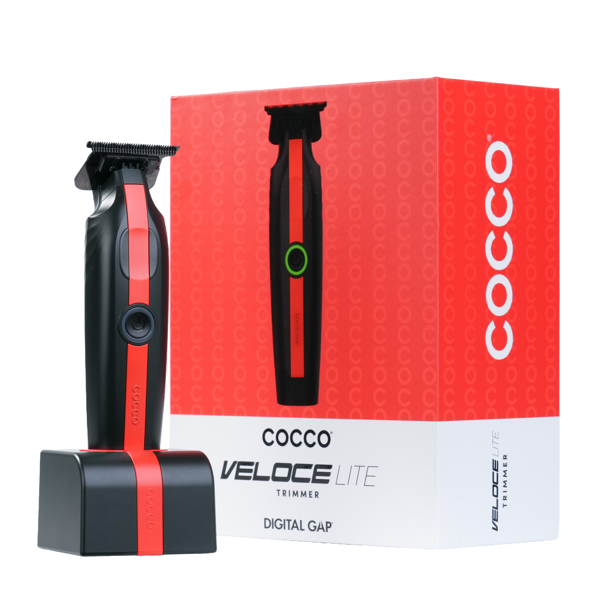 COCCO® Veloce Lite Trimmer (Black/Red Stripe) Cocco Hair Professional