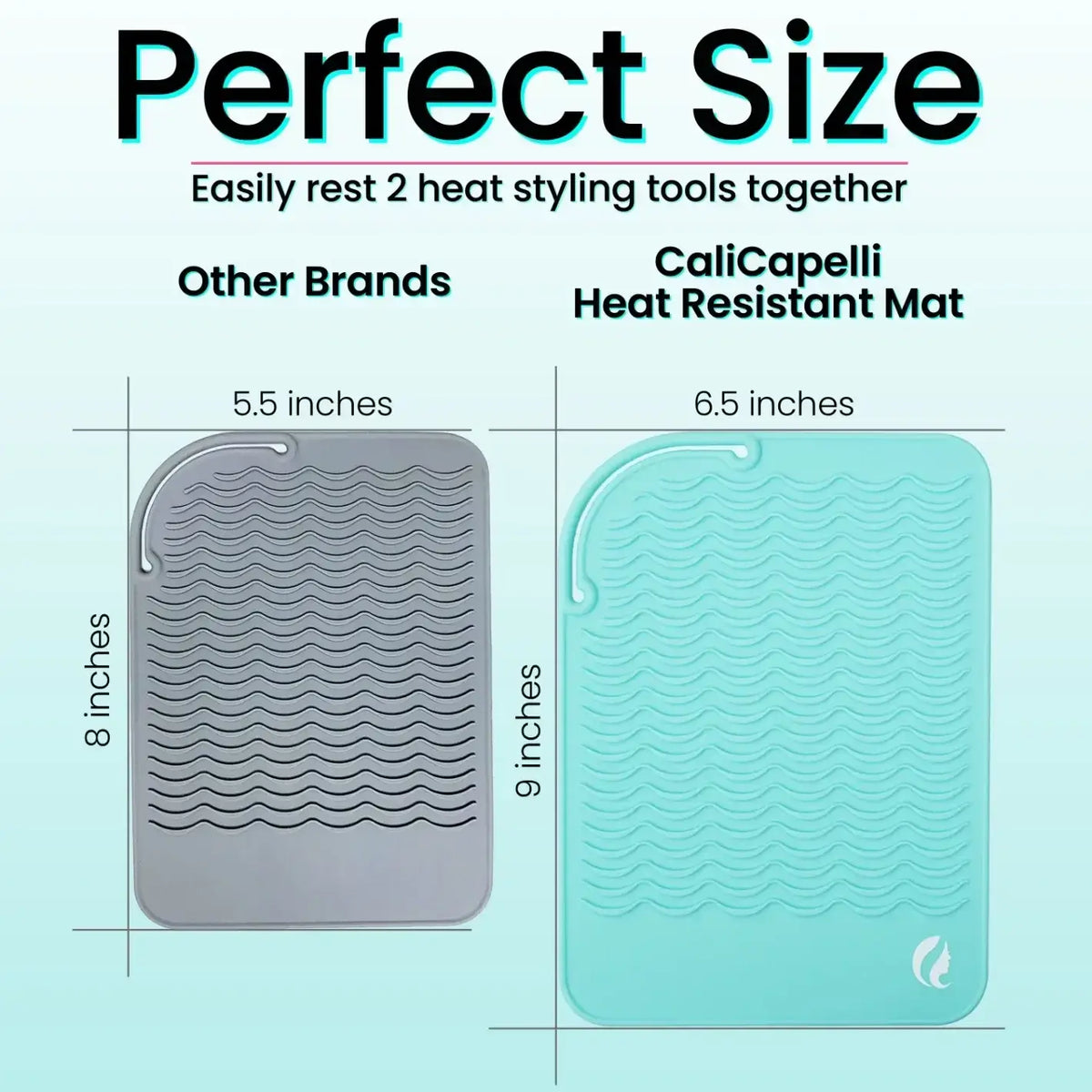 Pro Heat Resistant Mat (Mint) Calicapelli Hair Tools