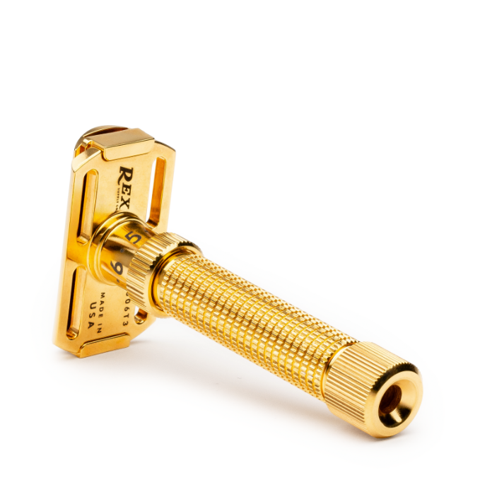 Rex Supply Co. Ambassador DeLuxe Gold Adjustable Stainless Steel DE Razor RSC-101G Pasteur Pharmacy