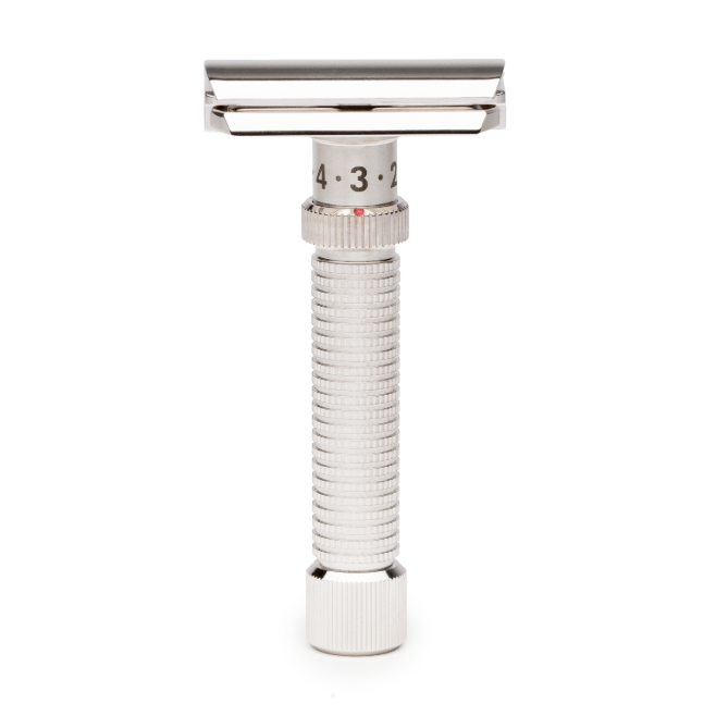 Rex Supply Co. Ambassador DeLuxe Rhodium Adjustable Stainless Steel DE Razor RSC-101R Pasteur Pharmacy