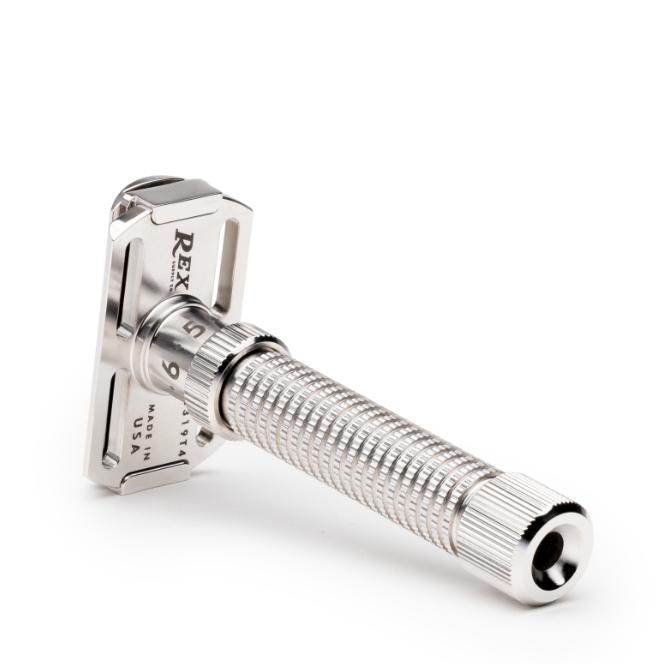 Rex Supply Co. Ambassador DeLuxe Rhodium Adjustable Stainless Steel DE Razor RSC-101R Pasteur Pharmacy