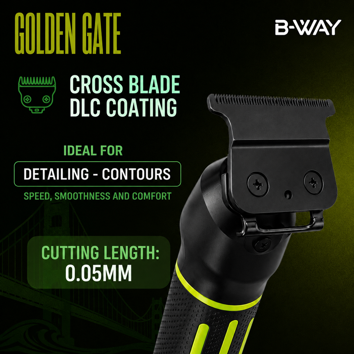 B‑WAY B10K Clipper & Golden Gate Trimmer – 2‑Piece Barber Set RT-Way USA
