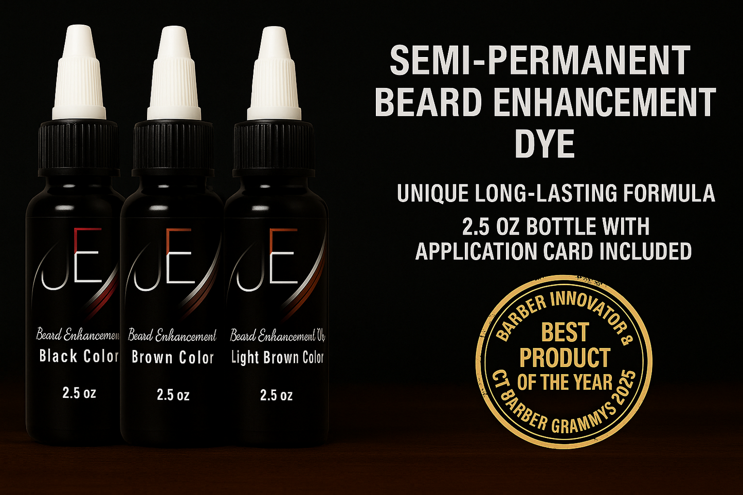 Semi-Permanent Beard Enhancement Dye 2.5 OZ – Professional Barber Color J.E-LINE LLC
