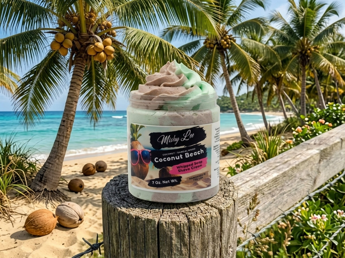 Coconut Beach Whipped Soap and Shave Cream Mishy Lee Boutique