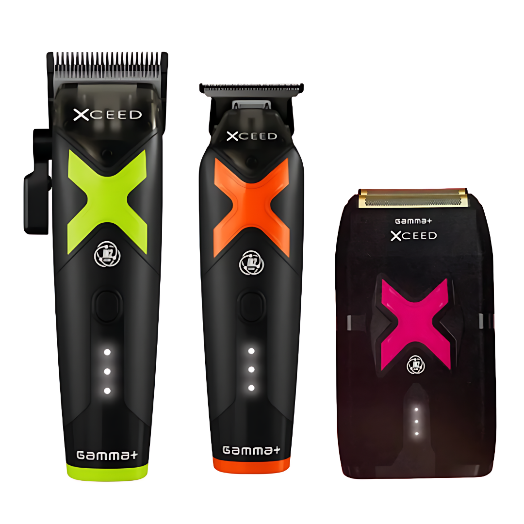 Gamma+ XCEED IN2 Vector Motor Cordless Clipper + Trimmer + Shaver COMBO Certified Clippers