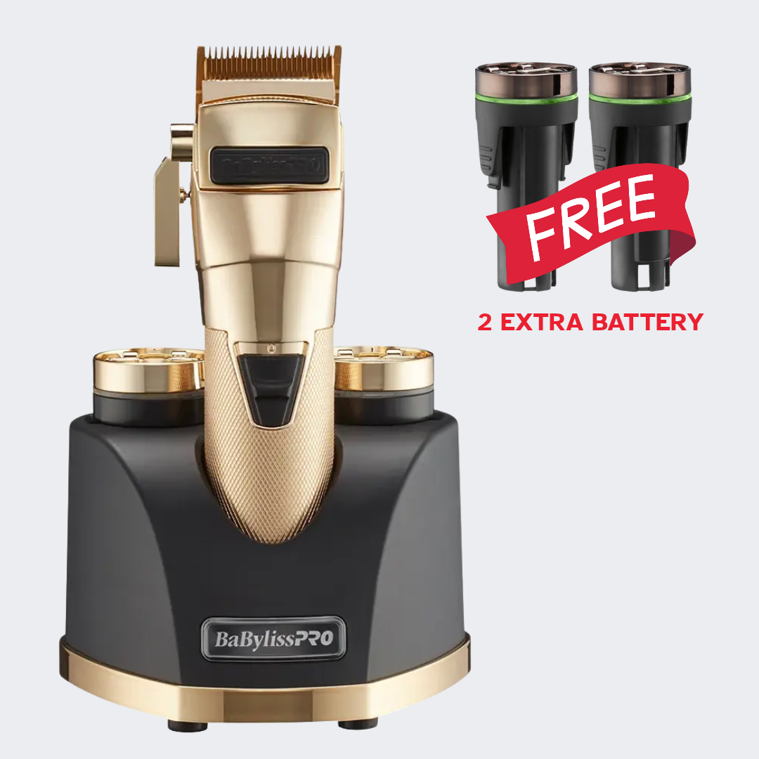 BaBylissPRO Limited Edition Gold SNAPFX Clipper with FREE 2 Replacement Batteries Certified Clippers