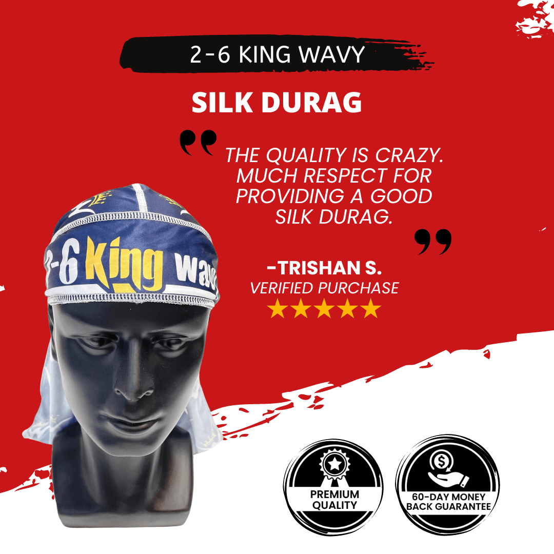 Silk Durag for 360 Waves & Overnight Compression [All Variants] 26 King Wavy Merch, LLC