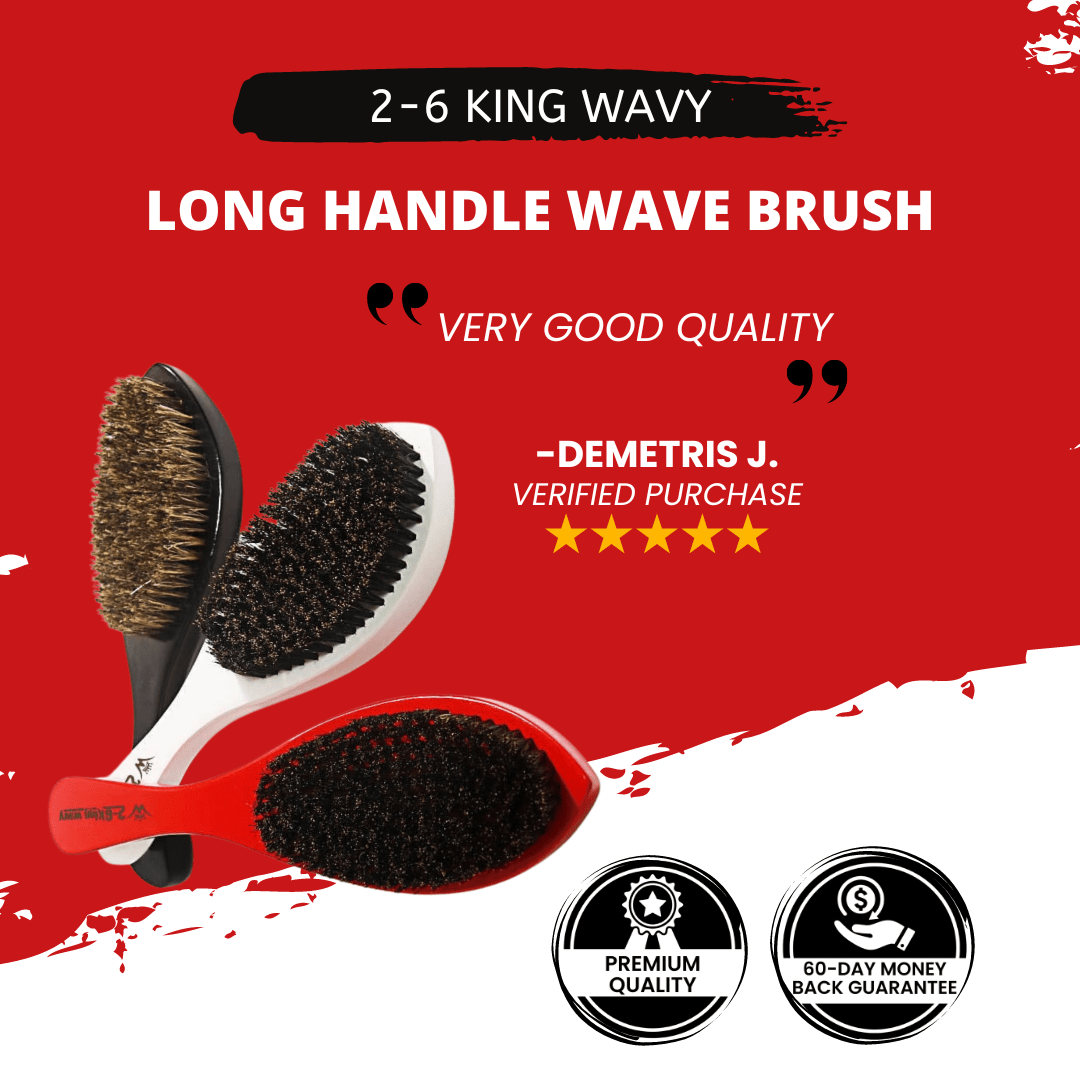 360 Wave Long Handle Curved Brush 26 King Wavy Merch, LLC