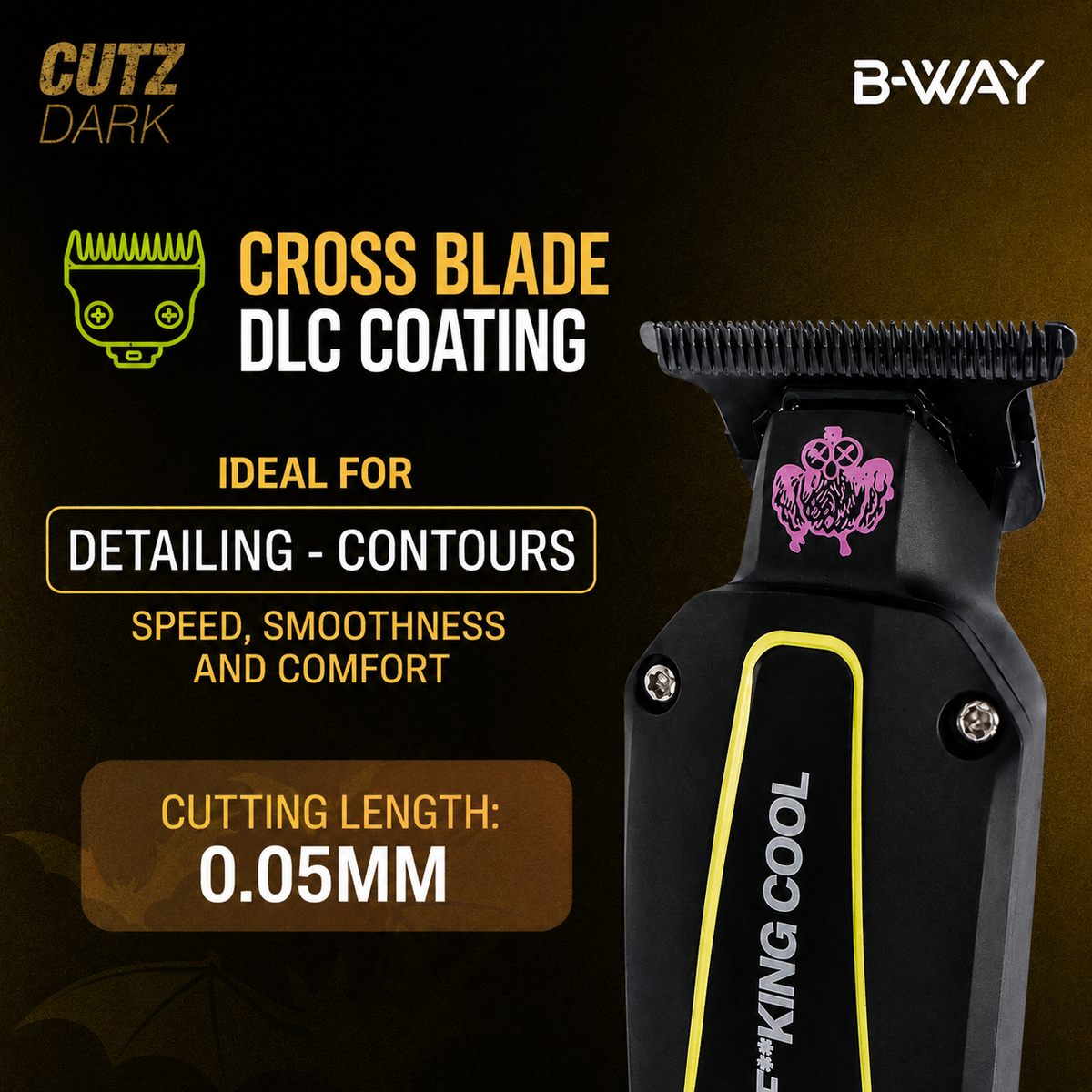 B‑WAY B10K Clipper & CUTZ Dark Trimmer – 2‑Piece Barber Set RT-Way USA