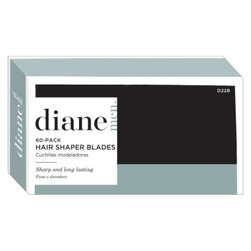 DIANE STAINLESS STEEL SHAPER BLADES 60PK (#D22B) N.O.S. Barber Supply