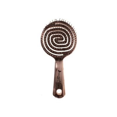Nascita 3D Flexi Kontrol Hair Brush - Chrome Finish Detangling Brush for Curly Hair Beauty Care Bag