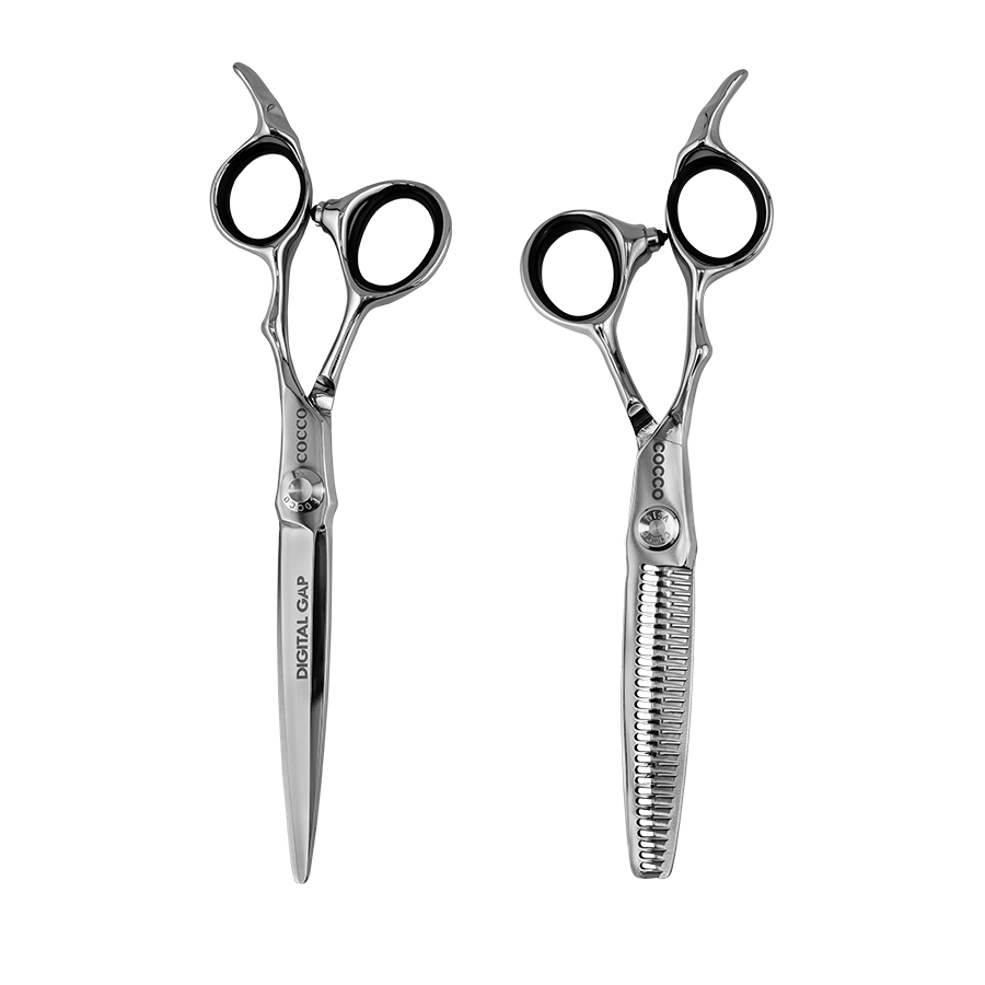 Super Cobalt Blunt and Including 6" 29 Tooth Thinning Shear Set - Select Size Cocco Hair Professional