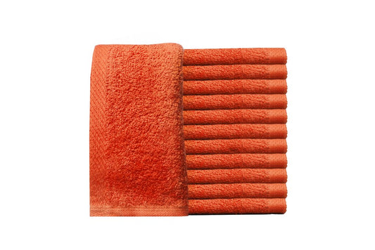 Protex - Salon Towels: Coral Orange 13” x 13”(12pc)