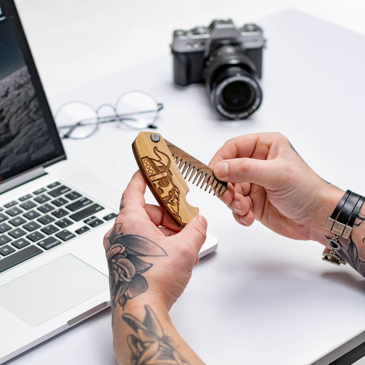 Wooden Beard Comb - Viking (B2B) Enjoy The Wood B2B