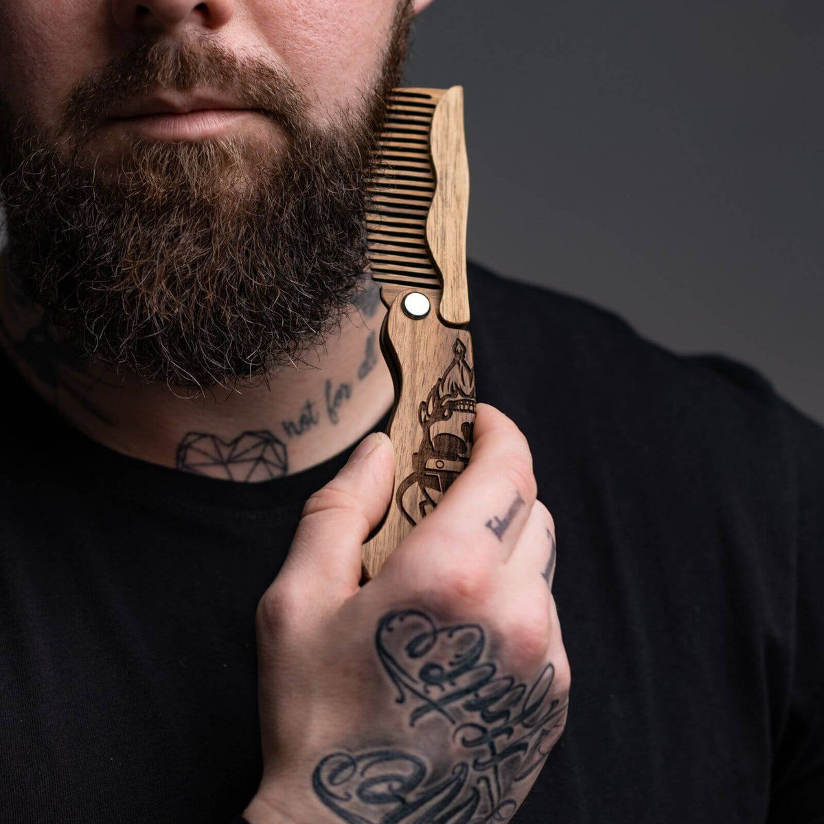 Wooden Beard Comb - Viking 🔥 (B2B) Enjoy The Wood B2B