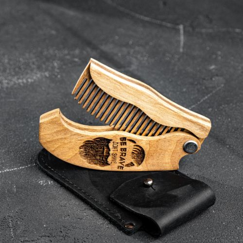 Wooden Beard Comb - Brave Man (B2B) Enjoy The Wood B2B
