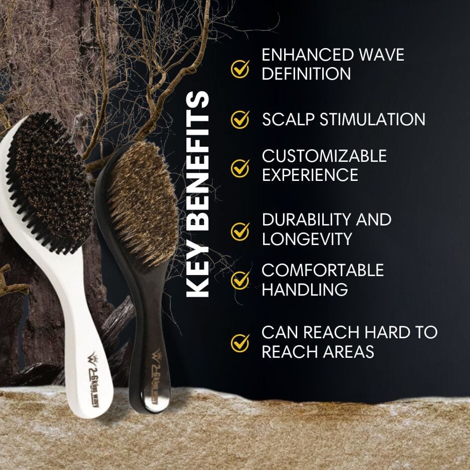 360 Wave Long Handle Curved Brush 26 King Wavy Merch, LLC