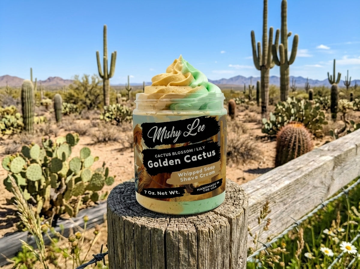 Golden Cactus Whipped Soap and Shave Cream Mishy Lee Boutique
