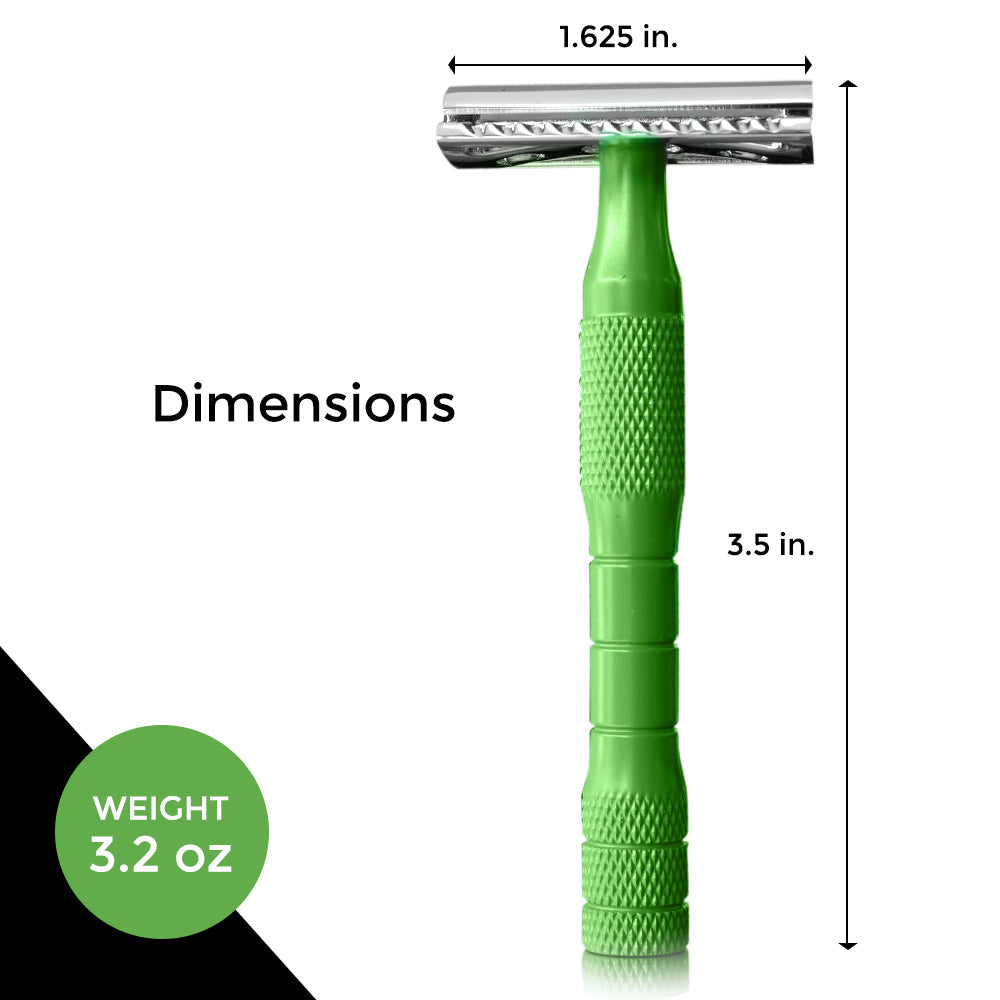 BarberUpp,Razor For Men, Long Handle (Brass) Safety Razor,Free Styptic Sticks,Astra Razor Blades Included, Single Blade Razor Perfect Addition To Your Safety Razor Kit. BarberUpp