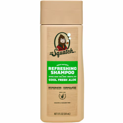 DR. SQUATCH Men's Natural Shampoo Cool Fresh Aloe 11oz - New This is Beauty US