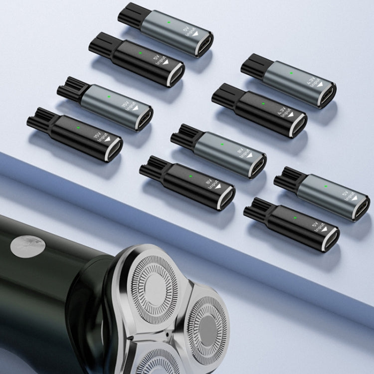 Shaver / Clipper Charging Adapter for Philips, Interface:Type-C to 15V Oval(Grey)