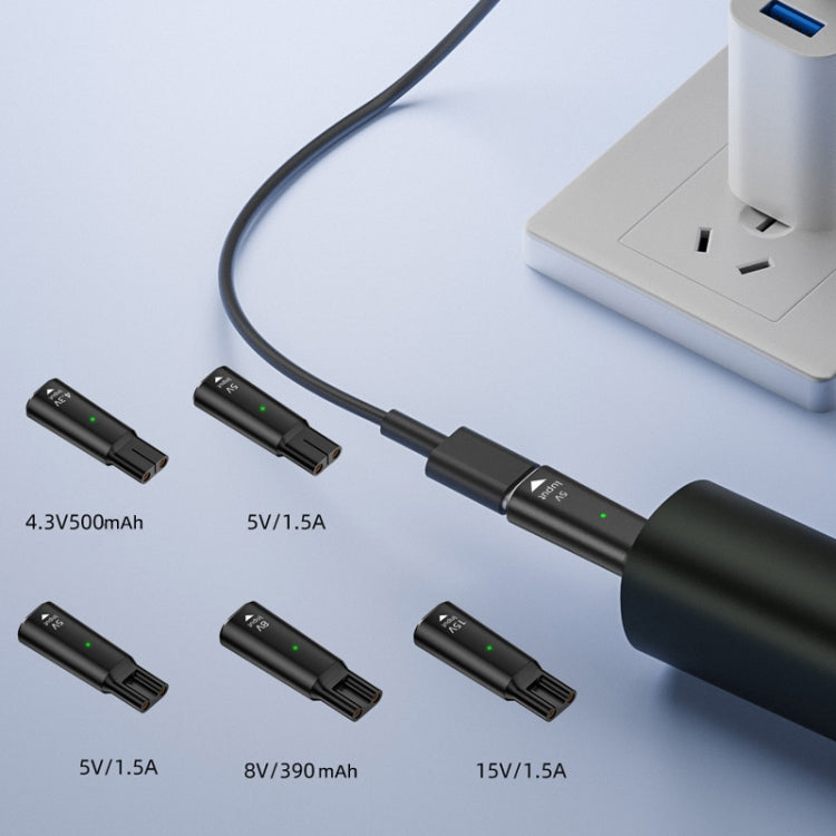 Shaver / Clipper Charging Adapter for Philips, Interface:Type-C to 8V Oval(Grey)