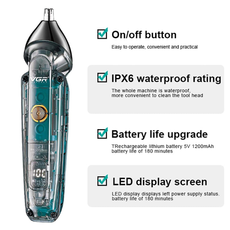 VGR V-949 5W USB LED Digital Display Multifunctional Hair Clipper Salrog (Powered by Solnuance)