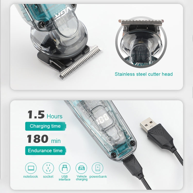 VGR V-949 5W USB LED Digital Display Multifunctional Hair Clipper Salrog (Powered by Solnuance)