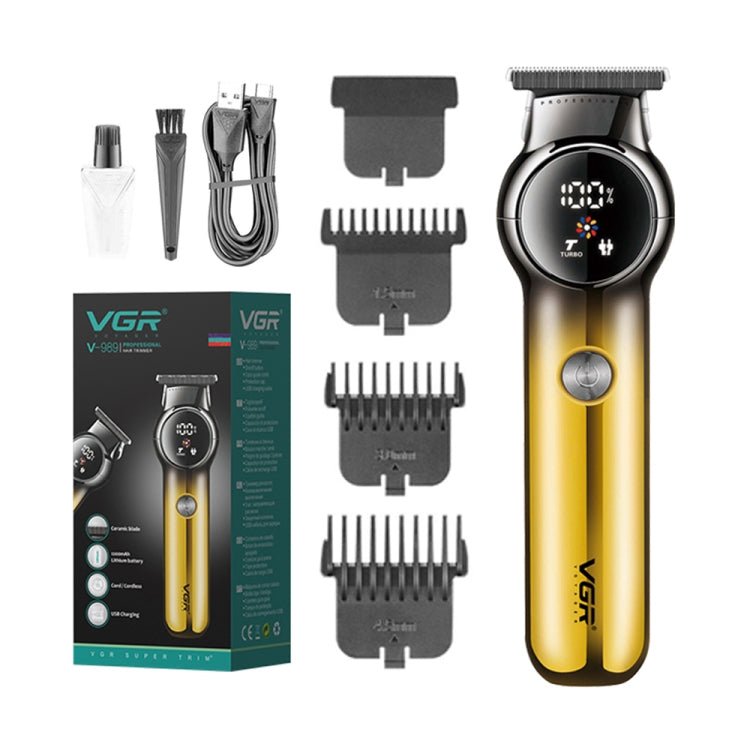 VGR V-989 5W USB Digital Display Gradient Trimming Hair Clipper Salrog (Powered by Solnuance)